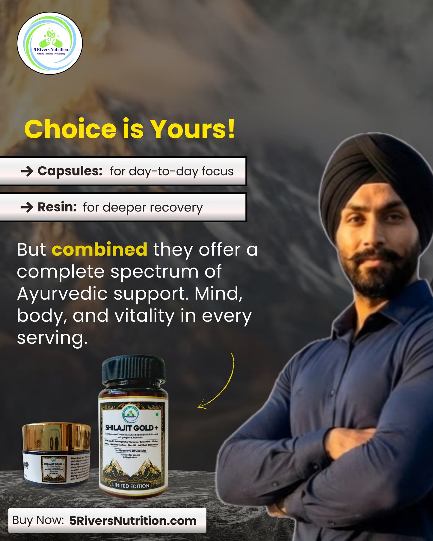 Shilajit Bundle – Capsules & Resin | Save £5