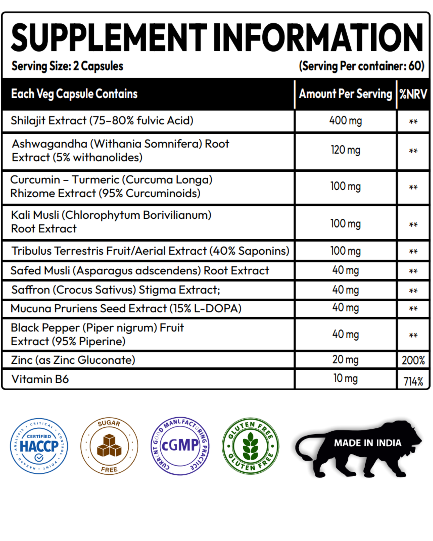 Himalayan Shilajit Capsules (60 ct) – 79 % Fulvic Acid, Vegan & Lab‑Tested Adaptogen Complex
