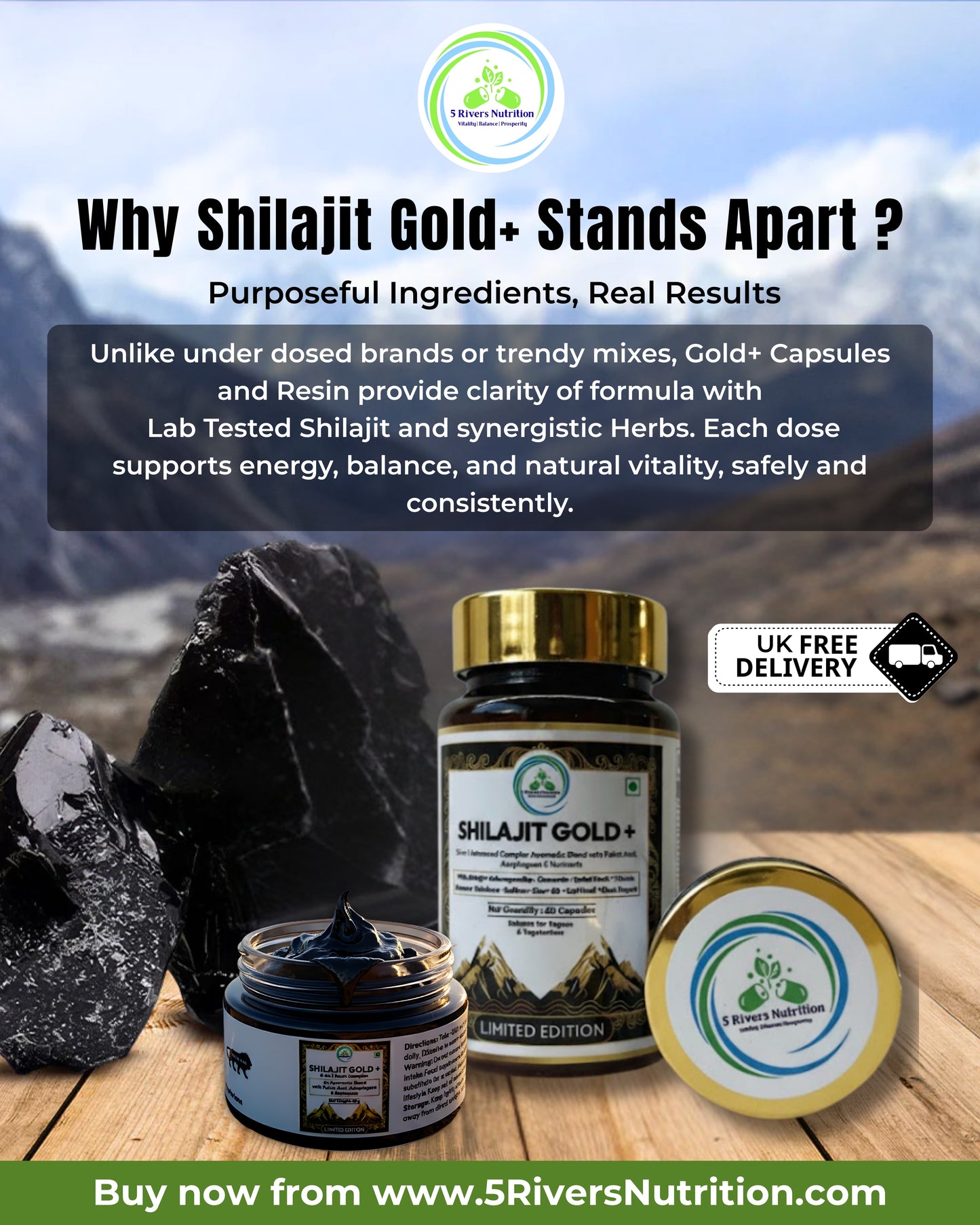 Shilajit Bundle – Capsules & Resin | Save £5