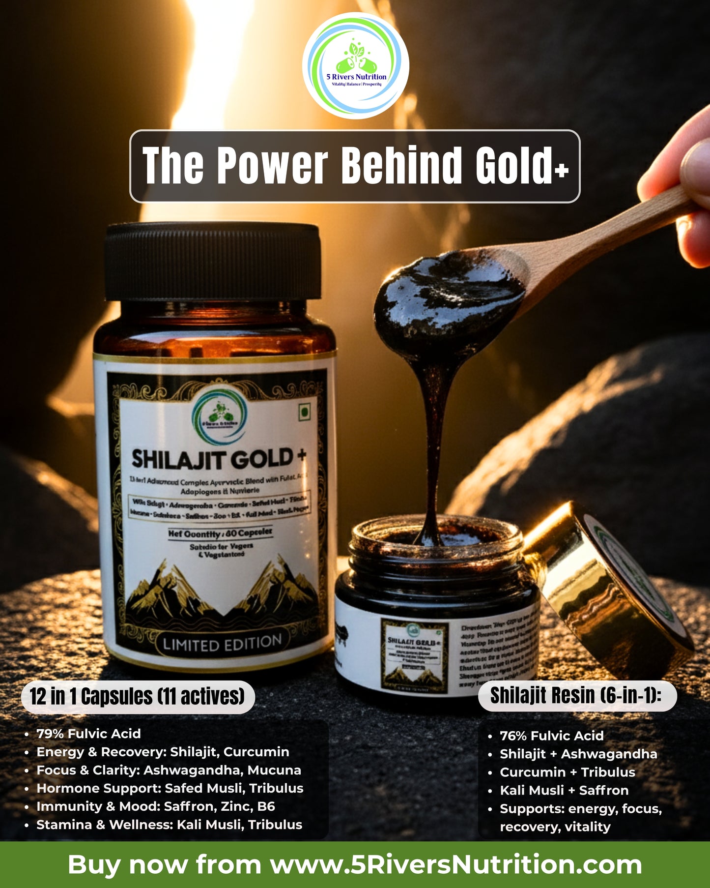 Shilajit Bundle – Capsules & Resin | Save £5
