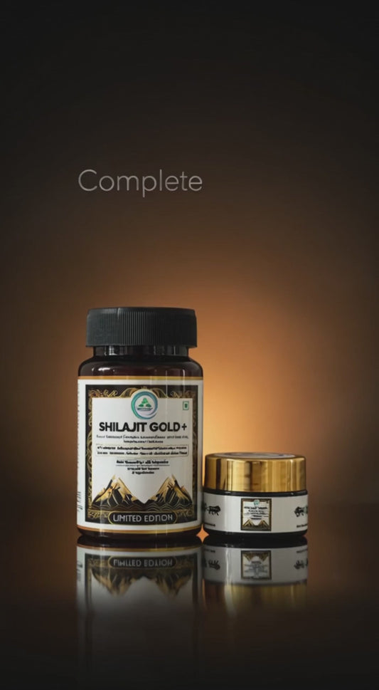 Shilajit Gold+ Bundle — Capsules & Resin (Both Lab-Tested)